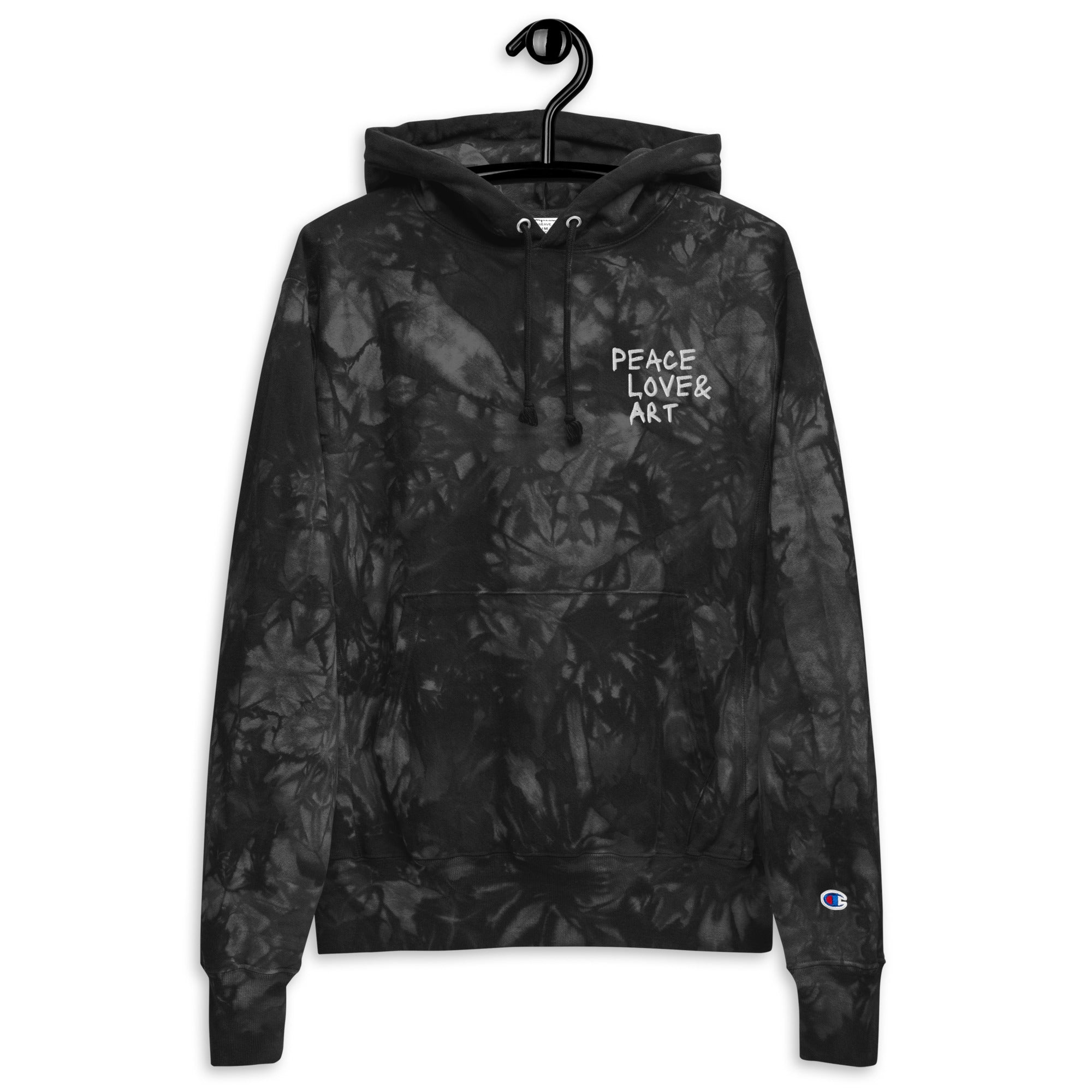 Black and white tie dye hoodie hot sale